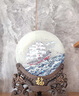 漢臻唐璽（HONZONTX）玉石平安扣如意帆船工藝品擺件一帆風(fēng)順船高檔擺設(shè)開業(yè)喬遷禮品 【天然玉石】帆船平安扣（小號(hào)） 曬單實(shí)拍圖
