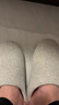 卡帝樂鱷魚（CARTELO）棉布拖鞋男女秋冬季保暖軟底低音情侶居家用鞋 K6001 灰色 42-44 曬單實(shí)拍圖