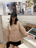 JZDZ粉色麂皮絨工裝短外套女春秋2025新款甜美小個(gè)子學(xué)院風(fēng)休閑上衣 粉色(版) M 曬單實(shí)拍圖