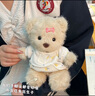 可愛(ài)途手工小熊玩偶diy材料包可錄音 可愛(ài)關(guān)節可動(dòng)玩偶送女朋友生日禮物 30cm發(fā)卡小熊材料包【含衣服 【出生卡+錄音】 曬單實(shí)拍圖