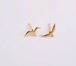 航民首飾飛鳥黃金耳釘足金古法實心簡約耳飾女XYJ1742工費80元/件 0.96g  曬單實拍圖