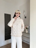 波司登（BOSIDENG）【七夕禮物】25新款輕薄短羽絨服女90鵝絨修身連帽外套B250131036 奶油米-奶油歐包【卡碼拍大】 M 165/88A 體重約125-140斤 曬單實(shí)拍圖