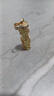 胖東來品質(zhì)盤龍柱吊墜合金龍柱項鏈夜光石盤龍金色龍鳳鑲嵌玉石飾 黃綠光(原色) 曬單實拍圖