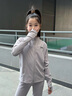 安德瑪（Under Armour）兒童套裝女大童針織休閑舒適運動(dòng)套裝春季運動(dòng)套裝251213176 鉛灰紫 150 曬單實(shí)拍圖