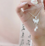 中國黃金蘭花蝴蝶毛衣鏈女銀項鏈流蘇吊墜跨教師節(jié)禮物送老師生日送女友 蘭花蝴蝶毛衣鏈【京速達】 曬單實拍圖