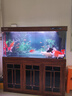 閩江大型免換水新中式魚(yú)缸客廳家用落地辦公室風(fēng)水超白玻璃底濾龍魚(yú)缸 【4代】酸枝木色 【4代大師款】150長(cháng)*60寬*163高 曬單實(shí)拍圖