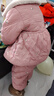 G.DUCKKIDS童裝女童套裝秋冬季新款兒童衣服女寶寶加絨加厚花朵棉衣棉褲女孩 櫻桃粉色【加棉加厚款】 90 尺碼1~2歲【 80-90cm】 曬單實(shí)拍圖