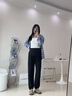 孕尚孕婦褲子外穿運動(dòng)褲秋冬加絨加厚休閑褲小個(gè)子全孕期托腹束腳衛褲 黑色【春秋款】 XL【建議120～150斤】 曬單實(shí)拍圖