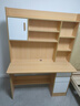 佳家林（JIAJIALIN）實木書桌書架一體帶書柜電腦桌臺式家用辦公書桌臥室學(xué)習(xí)寫字桌子 【豪華款-組合】櫻桃木色120CM 組裝【自行安裝】 曬單實拍圖