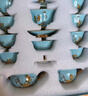 auratic永豐源 夫人瓷西湖藍 茶具套裝 15頭陶瓷泡茶杯茶壺蓋碗 送禮家用 8人位茶具套裝 15頭 曬單實拍圖