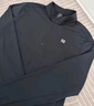 KOLON SPORT/可隆半拉鏈長(cháng)袖 男子戶(hù)外休閑無(wú)縫一體織棉感彈力拼接內搭T恤 LHZT5SN033-BK 黑色 3XL 190/108B 曬單實(shí)拍圖