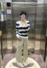 多口袋設(shè)計感工裝牛仔褲女2025新款春秋高腰寬松微喇闊腿夏季長褲 砂杏色 S （80-100斤） 曬單實拍圖