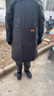 歌夢(mèng)彤加肥加大長(cháng)袖圍裙罩衣新款冬季200斤女防水防油家用廚房工作服男 黑色-BC801長(cháng)袖防水皮標雙兜 1條 曬單實(shí)拍圖