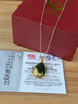 中國黃金金鑲玉黃金項鏈足金和田玉吊墜女情人節禮物送女生女朋友老婆結婚 足金吊墜+約1.4g足金鏈+摯愛(ài)玫瑰禮盒-1.25 曬單實(shí)拍圖