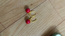 小米星朱砂耳環(huán)女紅色復(fù)古本命年耳墜耳飾新年過(guò)年喜慶蛇年禮物 紫金砂【鑲鉆0字】 曬單實(shí)拍圖