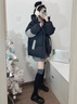 安初夏韓系ins拼接棉服男女冬季加厚學(xué)生外套情侶復(fù)古炸街面包服棉衣潮 黑色 L 曬單實(shí)拍圖