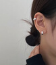 Lnieer素圈耳環(huán)女耳骨釘高級(jí)感耳骨環(huán)耳圈耳扣耳釘男銀針2025新款潮耳飾 素圈耳環(huán)大號(hào)【適合耳垂】 曬單實(shí)拍圖