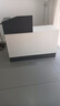 收銀臺簡(jiǎn)約現代公司前臺接待臺美容院服裝店小型咨詢(xún)柜臺實(shí)木吧臺 高級深灰+白色柜體【右轉角】 120*45*100cm 曬單實(shí)拍圖