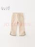 戴維貝拉（DAVE＆BELLA）兒童九分褲女童小香風(fēng)褲子雪尼爾中大童喇叭褲秋冬新款寶寶休閑褲 米白【DB4237324】 110 cm（建議身高100-110cm） 曬單實(shí)拍圖