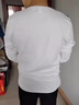 佐敘純棉長袖t恤男士春秋季寬松潮流體恤上衣服休閑衛(wèi)衣內(nèi)搭打底衫 白色 常規(guī) 2XL （140-160斤） 曬單實拍圖