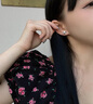 迪后（Dirholl）品牌四葉草耳釘女簡約氣質(zhì)耳飾品時尚高級感耳墜情人節(jié)禮物送女友 四葉草耳釘【鑲白鋯+精美禮盒】 曬單實拍圖