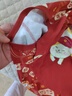漢宮優(yōu)品百天寶寶衣服春季新生兒連體衣純棉初生兒哈衣紅色喜慶嬰兒滿(mǎn)月服 好運上上簽 90cm 曬單實(shí)拍圖