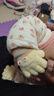 SKONWAT兒童手套五指分指女童嬰兒寶寶秋冬款可愛男童小孩加厚1-3歲2保暖 黃色-LUCK兔（全指手套） 約0-2歲半）彈力好 曬單實(shí)拍圖