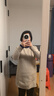 恒源祥中長款毛衣女秋冬季套頭半高領(lǐng)2024新款羊毛衫寬松女士針織打底衫 米色 M 曬單實(shí)拍圖