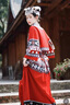 雅格羅伊國慶出游穿搭連衣裙苗族服裝女少數(shù)民族服飾成人湘西苗寨寫真旅拍 [上衣+裙子+腰牌+裹胸] 2XL 曬單實(shí)拍圖