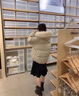 舒芳蝶（shufangdie）羽絨棉服女2024冬季新款韓版oversize短款加厚棉衣外套ins港風(fēng)潮 米白 M 曬單實(shí)拍圖