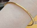 周大福時(shí)尚 足金黃金實(shí)心手鐲(工費280)54mm 約9.4g EOF355生日禮物 曬單實(shí)拍圖