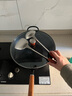 DROOLU 陸博士極鐵鍋老式家用無涂層不粘電磁爐燃?xì)庠钆繉Ｓ幂p便炒鍋 免開鍋  32CM加附耳+玻璃蓋 32cm 曬單實(shí)拍圖