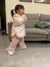 班喜迪漢服女童套裝冬裝兒童國風(fēng)唐裝新年衣服女寶寶周歲禮服過(guò)年拜年服 粉色 100 曬單實(shí)拍圖