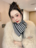 三角圍脖女秋冬季新款針織圍巾護頸保暖防風(fēng)寒假領(lǐng)百搭高級感領(lǐng)巾 黑色千鳥(niǎo)格【針織-套頭圍脖】 曬單實(shí)拍圖