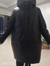 穎輝 真皮皮衣女海寧綿羊皮中長(cháng)款外套寬松連帽羽絨服秋冬新款長(cháng)大衣 黑色 XL 曬單實(shí)拍圖