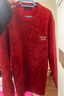 太平鳥(niǎo)男裝 休閑毛衣2025春季新款新年本命年暗紋肌理紅色男士針織衫 谷倉紅 第一批 XL 曬單實(shí)拍圖