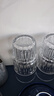 Bincoo玻璃咖啡杯高顏值冰美式透明水杯DIY冷飲果汁拿鐵咖啡杯子 【四只裝】350ml疊疊咖啡杯 曬單實(shí)拍圖