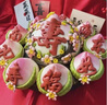 優(yōu)膳坊壽桃花饃饃老人生日快樂祝賀壽福字饅頭送長輩特產(chǎn)中式蛋糕擺件 福如東海壽比南山（單個約80克） 曬單實拍圖