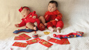 優(yōu)奇周歲女寶寶禮服嬰兒衣服公主裙抓周冠衣百日宴紅色蛇年新年連衣裙 曬單實(shí)拍圖