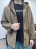 俞兆林（YUZHAOLIN）中年媽媽春秋外套大碼洋氣針織開衫50歲中老年女春裝時(shí)尚呢子上衣 咖啡色 2XL 建議110-125斤 曬單實(shí)拍圖
