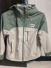 駱駝（CAMEL）三防硬殼山系拼色女三合一登山風(fēng)衣 A23CA3L1146 蒼綠色 M 曬單實(shí)拍圖