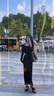 RUIQIUER連衣裙女春秋季新款女裝修身顯瘦氣質(zhì)V領(lǐng)設(shè)計感露腰性感長款裙子 黑色 S 曬單實拍圖