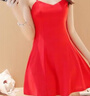 浪莎（LangSha）睡衣女冰冰涼涼黑色吊帶連衣裙a字短裙子春夏季新款女裝夜晚夜晚 紅色 2XL 130-145斤 【24H速發(fā)】 曬單實(shí)拍圖