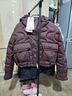 三彩2024冬季新款防風(fēng)連帽白鵝絨面包服短款寬松羽絨服外套女保暖 榛果棕 S 155/80A 曬單實(shí)拍圖