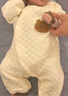 貝瑞加（Babyprints）嬰兒連體衣保暖哈衣0-3個(gè)月男女寶寶夾棉爬服加厚滿月服 棕熊66 曬單實(shí)拍圖