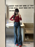 QTQP不貼腿微喇褲女秋冬季加絨2025新款小個(gè)子彈力高腰顯瘦喇叭牛仔褲 復古藍 常規 九分版#158cm以下 27 曬單實(shí)拍圖