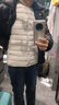 鴨鴨（YAYA）佟麗婭明星同款輕薄羽絨服女短款韓版休閑保暖羽絨內膽輕便外套 米白色 S 曬單實(shí)拍圖