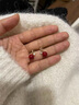 玖維婭  JIUVIA 耳釘女紅色相思豆復古高級感銀針耳環(huán)小眾設計感耳飾新年禮物 相思紅豆耳釘 曬單實拍圖