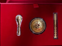中國黃金（CHINA GOLD）寶寶金飾黃金片足金碗筷勺紀(jì)念品滿月周歲新生嬰兒見面禮物生日 黃金碗筷三件套【約1g】 曬單實(shí)拍圖