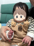 優(yōu)奇嬰幼兒背帶假兩件連體衣衣服寶寶超萌外出服爬服秋冬裝款保暖 曬單實(shí)拍圖